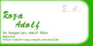 roza adolf business card