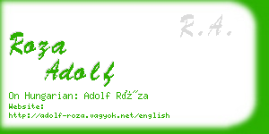 roza adolf business card